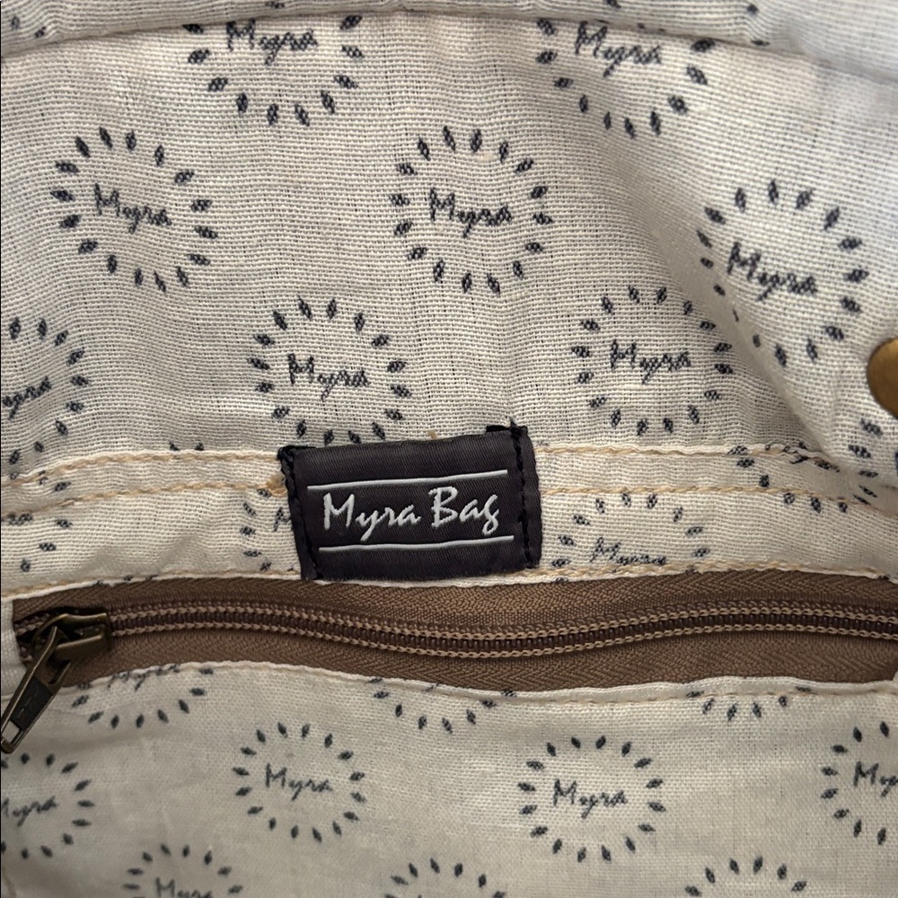 Myra Bag Side Floral Print Canvas Tote Bag - Picture 11 of 12